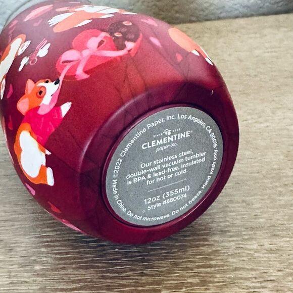 Valentine Dogs Clementine Insulated Travel Wine Mug Tumbler - Picture 3 of 3